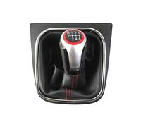 ZGHQHCDRH Pomello Cambio Per Golf 5 6 MK5 MK6 Per Jetta MK3 III 137 138 EOS 1F7 1F8 5/6 Velocità MT Pomello Cambio Per Auto Con Ghetta Di Avvio Parti Per Auto(Red 6-Speed)