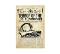 ZGHQHCDRH Poster su tela con stampa di Sherlock Holmes Vs Nessie, decorazione artistica da parete per soggiorno, camera da letto, 30 x 45 cm