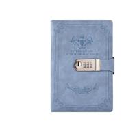 ZGHQHCDRH Quaderni, Versione for notebook 200 pagineLibro delle password retrò con diario di blocco addensato regalo cancelleria for studenti libro mastro creativo a mano(Sky Blue)