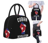 ZGHQHCDRH Rivoluzione Cubana Cuba Bandiera Design Vintage Isolato Pranzo Borsa per Bambini Scuola più Fresco Termico Cibo Scatola Tote scatole per Il Pranzo Portatili