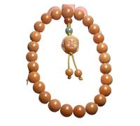 ZGHQHCDRH, Rosario Bodhi naturale stagionato da tenere in mano Delicate perle di preghiera del Buddha con testa di Buddha for meditare