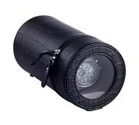 ZGHQHCDRH Rotolamontre portatile, scatola di storage rotolamontre automatico singolo, 3 modalità di controllo, motore silenzioso, 2 cuscini, per orologi meccanici uomo/donna(Black)