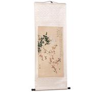 ZGHQHCDRH Rotolo Dipinto, Elegante Motivo Floreale Dipinto a Scorrimento, Sospensione Verticale Classica Cinese, Decorazione Artistica Asiatica Feng Shui