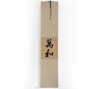 ZGHQHCDRH Rotolo Dipinto, Pittura a Scorrimento con Calligrafia Cinese, Sospensione Verticale montata a Mano, Collezione di opere d'Arte Feng Shui asiatiche(Khaki D)
