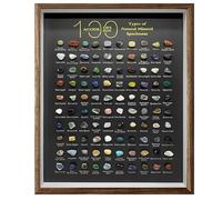 ZGHQHCDRH Scatola di ombre for campioni minerali naturali, kit for grezzi cristallo, decorazione for la casa, arte murale, espositore da tavolo, regalo