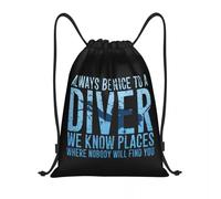 ZGHQHCDRH Scuba Diving Zaino con Coulisse Sport Gym Bag Sempre Essere Gentile con Un subacqueo String Sackpack per la Corsa
