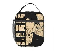 ZGHQHCDRH Sebastian Black Butler Sacchetto Isolato del Pranzo per Uomo Donna Scatola di Stoccaggio di Alimenti Riutilizzabile Refrigeratore Termico Scatole di Pranzo per Il Lavoro