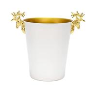 ZGHQHCDRH Secchiello per Il Ghiaccio, Secchiello for Il Ghiaccio del Vino for Bar, Secchiello for, for della Birra, for Champagne, secchielli for, for Spesso in Acciaio Inossidabile(White,5L)