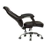 ZGHQHCDRH sedie da computer, Sedia da ufficio extra imbottita, sedia direzionale con schienale alto, comoda reclinabile in similpelle, girevole for computer, scrivania for domestico/marrone(Black)