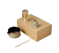 ZGHQHCDRH Set Da Tè Giapponese Matcha Da 4/7 Pezzi, Frusta In Bambù Sicura, Cucchiaino Da Tè, Set Da Tè For Interni, Negozio Di Bevande, Strumenti For La Preparazione Del Tè, Accessori(4PCS 01)