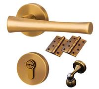 ZGHQHCDRH Set di leve for serratura for porta classica e resistente - Maniglia for porta interna del bagno, destra/sinistra, ferramenta in lega di zinco(ModelB)