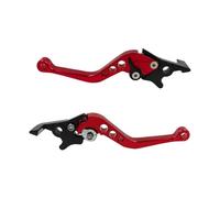 ZGHQHCDRH Set Leve Freno e Frizione per Moto Adatto per Leva Freno Universale per Moto in Lega CNC,Regolabile,Dimensioni Adatte per la Modifica della Motocicletta,Leva del Tamburo della Frizione(Red)