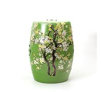 ZGHQHCDRH Sgabello in ceramica, Nuovo Sgabello for Tamburo for la casa Cinese, in Ceramica for Soggiorno Rotondo da Giardino, Vintage, for Camera Letto(Green)