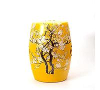 ZGHQHCDRH Sgabello in ceramica, Nuovo Sgabello for Tamburo for la casa Cinese, in Ceramica for Soggiorno Rotondo da Giardino, Vintage, for Camera Letto(Yellow)