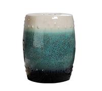 ZGHQHCDRH Sgabello in ceramica, Sgabello da giardino a tamburo in ceramica, sgabello toeletta, smaltato che cambia colore nel forno, adatto for, patio, prato, casa for interni ed esterni