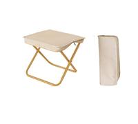 ZGHQHCDRH Sgabello portatile pieghevole da esterno, multiscenario, leggero, campeggio, pesca, picnic, fine, mini sgabello portatile(Beige)