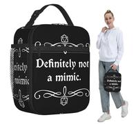 ZGHQHCDRH Sicuramente Non Un imitatore DND Game Sacchetto Isolato del Pranzo per Bambini Scuola Refrigeratore Termico Scatola di Cibo Tote Contenitore Portatile Lunch Box