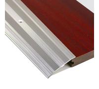 ZGHQHCDRH Soglia in Alluminio di qualità for la Transizione tra Pavimenti - Differenza di Altezza di 2 cm, Impermeabile e Antiscivolo, Personalizzabile(Silver,130cm)