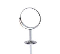 ZGHQHCDRH Specchio cosmetico, La rotazione di 360 gradi sul lato del palco dello specchio for il trucco cosmetico portatile mini ruota argentato aumenta lo strumento for