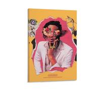 ZGHQHCDRH Stampa artistica da parete moderna su tela testurizzata di Playboi Carti Die LitModern per soggiorno, un sorprendente centrotavola per la tua decorazione di casa e ufficio, stile cornice, 30