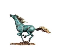 ZGHQHCDRH Statuette di cavalli for l'arredamento casa e ufficio, statuette Feng Shui in ottone, che portano fortuna salute secondo il(Style-b,42 * 9 * 29cm)