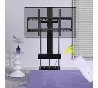 ZGHQHCDRH Supporti TV, Supporto da pavimento for TV LCD, telescopico, sollevamento automatico, supporto regolabile in altezza con telecomando for 37" a 75", portata 50 kg, facile installazione