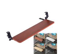 ZGHQHCDRH Supporto for Tastiera e Mouse Estraibile sotto la scrivania, Supporto 25 kg, ergonomico, migliora Postura, Organizer for del Computer(Teak,65 * 25 cm (26 * 10 inch))