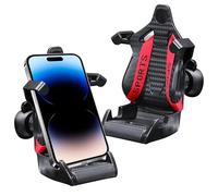ZGHQHCDRH Supporto Telefono Auto Supporto Per Telefono Per Auto Design Per Sedile Da Corsa Per Cellulare A Ventosa Per Smartphone Nella Staffa Per IphoneSamsung Mi(Red)