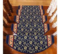ZGHQHCDRH Tappetini per Scale, Tappeto Resistente for Scale, for in Gomma Antiscivolo con Motivi, Set di 5 Tappetini for, Stile 12(5pcs(90x24cm))