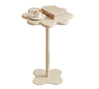 ZGHQHCDRH tavolino, Tavolo rotondo da balcone con staffa in ferro, tavolo angolare da terrazza/tavolino da tè pomeridiano, mensola sul comodino(Creamy Yellow,H65CM)