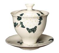 ZGHQHCDRH tazze da caffè, Tazza da caffè, Tazza da tè, 160 ml Ciotola da tè in ceramica cinese for uso domestico Tazza Set da tè Kung Fu Modello di ortensia Gaiwan