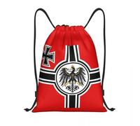 ZGHQHCDRH Tedesco Dk Reich Impero della Bandiera Borse con Cordoncino Sportivo Zaino Palestra Sackpack Germania Orgoglioso Borse Stringa per l'Allenamento