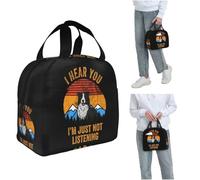 ZGHQHCDRH Ti Sento Che Non STO ascoltando Border Collie Dog Sacchetto per Il Pranzo Isolato Dispositivo di Raffreddamento Scatola per Alimenti Termici Tote Contenitori per Il Pranzo