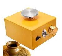 ZGHQHCDRH tornio da vasaio, Macchina Girevole for Argilla Ceramica - Include 2 Mini Giradischi e 8 Utensili for Funzionamento Silenzioso umanizzato(Yellow)