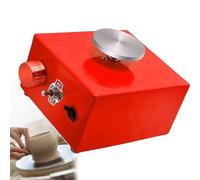 ZGHQHCDRH tornio da vasaio, Tornio for Ceramica da 2000 Giri/min con 2 Piatti girevoli | Rotazione bidirezionale controllabile | Interruttore avanti/Indietro(Red)