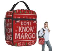ZGHQHCDRH Vacanze di Natale Non Lo so Margo (2) Borsa per Il Pranzo isolata per Le Donne per Bambini scatole per Alimenti a Tenuta stagna Tote Termica per Il Pranzo
