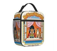 ZGHQHCDRH Vintage Anni ' 50 70 polpa Pranzo scatole Conoscere la società umanità Merda Cibo Scatola Harajuku Cooler Termico Pranzo Scatola per la Scuola