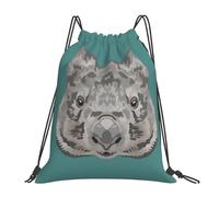 ZGHQHCDRH Zaini per Il Viso del vombato Comune Borse con Coulisse Multifunzione Pacchetto con Coulisse Borsa Sportiva Tascabile Borse per Libri per Uomo Donna Scuola