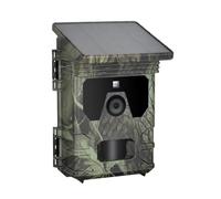 ZGJIAJU 24MP 1080P Fotocamera da Caccia A Energia Solare Visione Notturna A Infrarossi Osservazione della Fauna Selvatica Videoregistratore Fotocamera da 128 GB for Traccia Solare Facile Chiaro