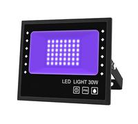 ZGJIAJU 30W 60W 100W UV LED Proiettore 395nm Luce Ultravioletta AC85-265V Impermeabile LED Black Light Halloween Party Stage Faretti Super Luminoso(30W)