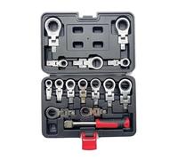 ZGJIAJU Chiave A Cricchetto Con Testa A Scuotimento, Set Di Combinazione Intercambiabile, Girevole A 180°, Chiave Dinamometrica Flessibile Rimovibile(15pcs set)