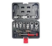 ZGJIAJU Chiave A Cricchetto Con Testa A Scuotimento, Set Di Combinazione Intercambiabile, Girevole A 180°, Chiave Dinamometrica Flessibile Rimovibile(13pcs set)