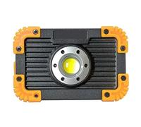 ZGJIAJU LED Flood Light 10W Worklight Proiettore Riflettore LED COB Faretto Da Lavoro Faretto Outdoor Camping Emergency Light + 18650 + Cavo USB Super Luminoso(Round COB Led)