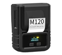 ZGJIAJU Macchina For Etichette Termiche Bluetooth For Etichettatrice M120 Stampante For Codici A Barre Larghezza Di Stampa 50mm For Piccole Imprese Di Codici QR Al Dettaglio Stampa Trasparente(Black)