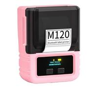ZGJIAJU Macchina For Etichette Termiche Bluetooth For Etichettatrice M120 Stampante For Codici A Barre Larghezza Di Stampa 50mm For Piccole Imprese Di Codici QR Al Dettaglio Stampa Trasparente(Pink)