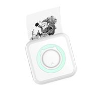 ZGJIAJU Mini Stampante Termica Portatile In Modalità Wireless BT 203 Dpi Etichetta Fotografica Memo Stampa Di Domande Errate Con Cavo USB Portatile Stampa Trasparente(Blue)
