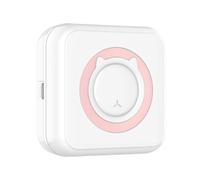 ZGJIAJU Mini Stampante Termica Portatile In Modalità Wireless BT 203 Dpi Etichetta Fotografica Memo Stampa Di Domande Errate Con Cavo USB Portatile Stampa Trasparente(Pink)