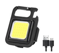 ZGJIAJU Mini Torcia Portachiavi LED Light Pocket Multi-funzione COB Proiettore Carica USB Impermeabile Piccolo Cavatappi Leggero Super Luminoso(A- 1pcs)