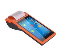 ZGJIAJU PDA Terminale POS Stampante For Ricevute Palmare Bluetooth WiFi 3G Raccoglitore Dati Portatile Tutto In Uno Stampa Trasparente(Orange)