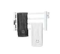 ZGJIAJU Portasciugamani Elettrico Display Digitale Controllo Intelligente del Tempo della Temperatura Accessorio for Il Bagno con Riscaldato for Casa Radiatore Riscaldamento Efficiente(Left,White)
